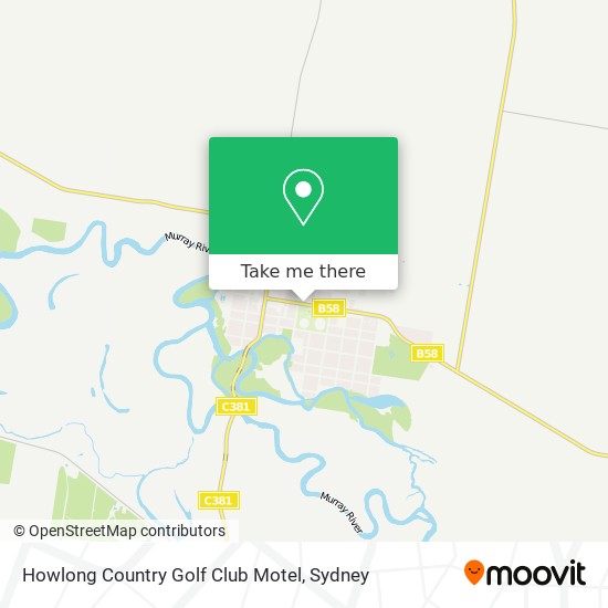 Mapa Howlong Country Golf Club Motel