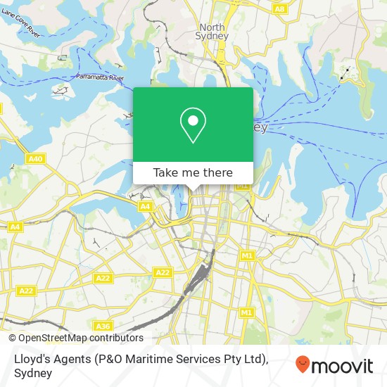 Mapa Lloyd's Agents (P&O Maritime Services Pty Ltd)