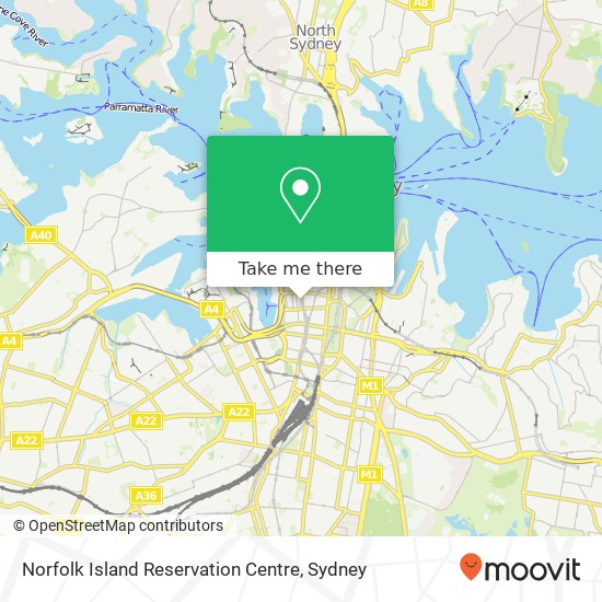 Mapa Norfolk Island Reservation Centre