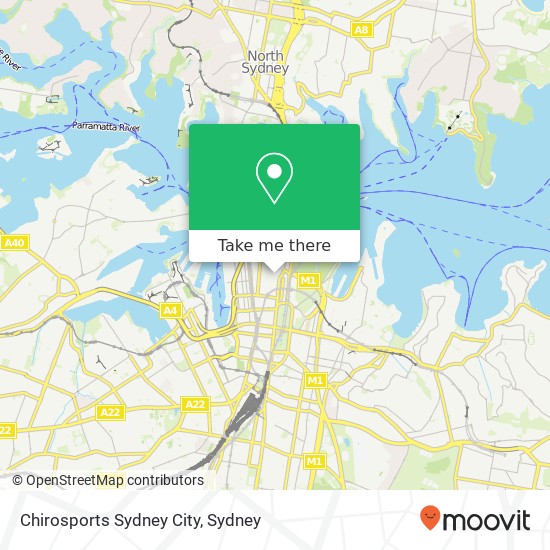 Chirosports Sydney City map