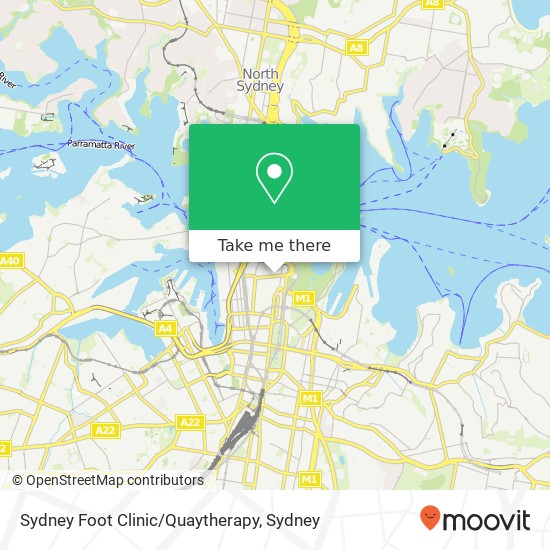 Sydney Foot Clinic/Quaytherapy map