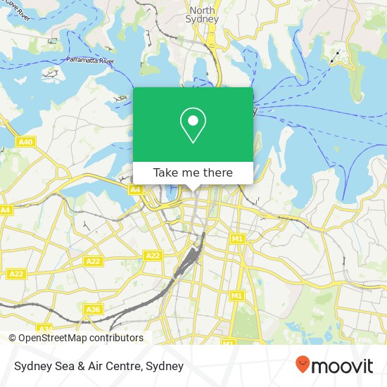 Sydney Sea & Air Centre map