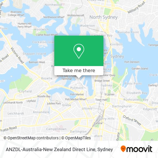 ANZDL-Australia-New Zealand Direct Line map