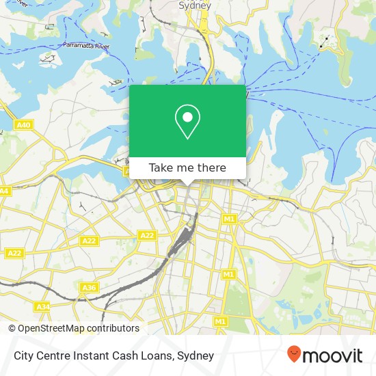 City Centre Instant Cash Loans map