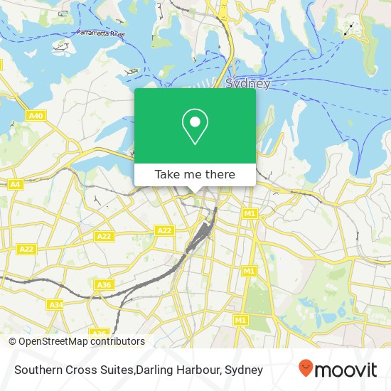 Southern Cross Suites,Darling Harbour map