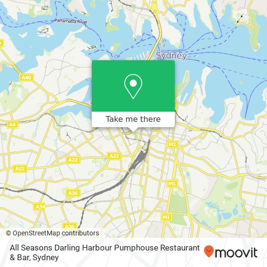All Seasons Darling Harbour Pumphouse Restaurant & Bar map
