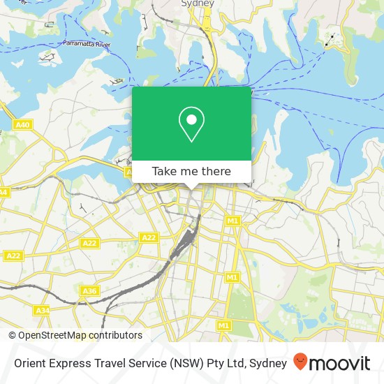 Mapa Orient Express Travel Service (NSW) Pty Ltd