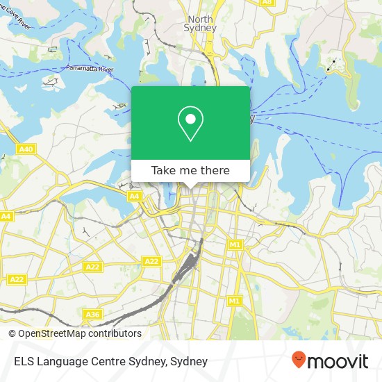 ELS Language Centre Sydney map