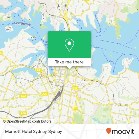 Marriott Hotel Sydney map