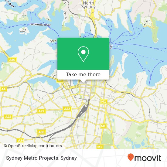 Sydney Metro Projects map
