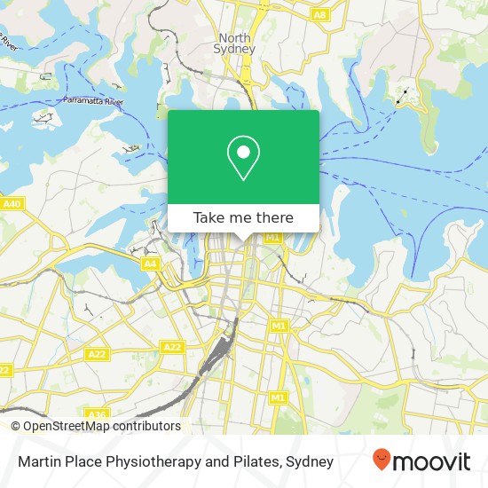 Martin Place Physiotherapy and Pilates map