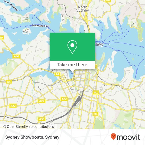 Sydney Showboats map