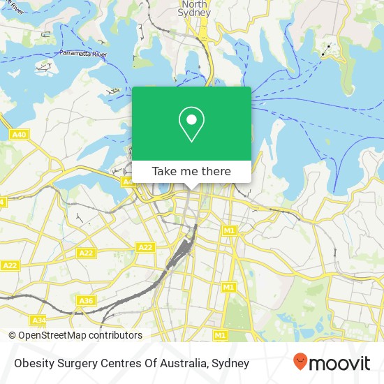 Obesity Surgery Centres Of Australia map