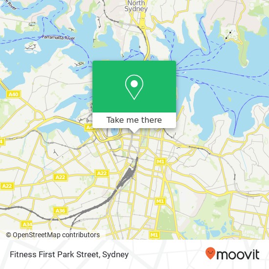 Fitness First Park Street map