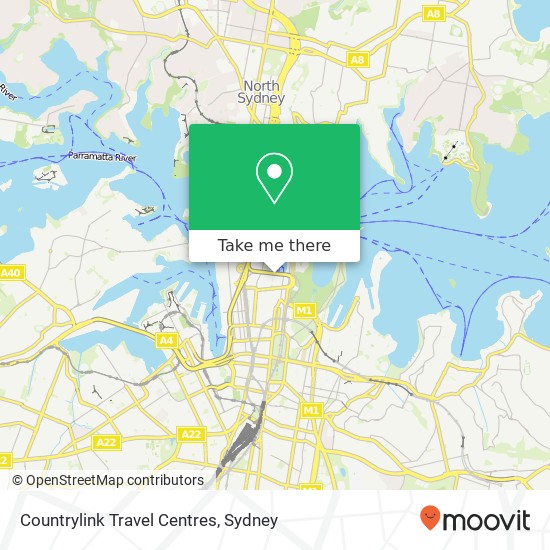 Countrylink Travel Centres map