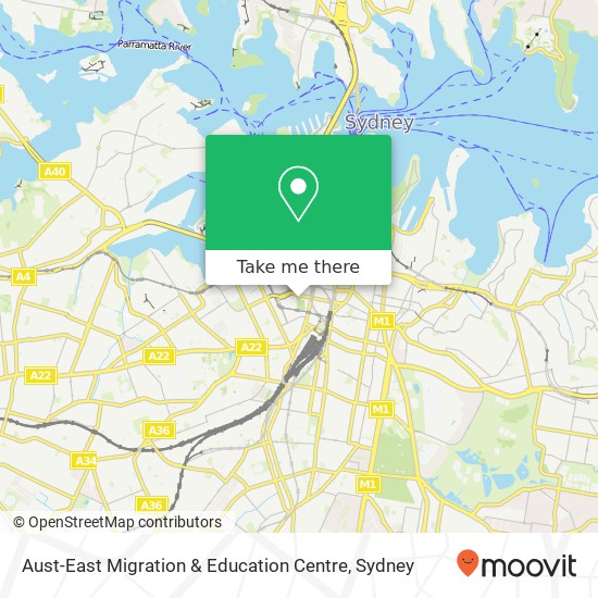 Mapa Aust-East Migration & Education Centre