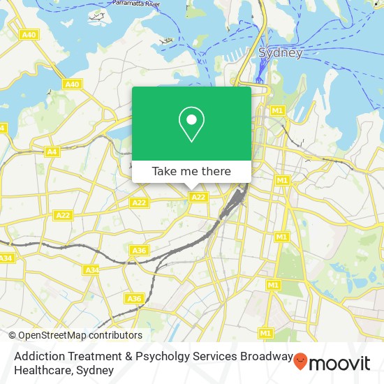 Addiction Treatment & Psycholgy Services Broadway Healthcare map