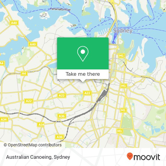Mapa Australian Canoeing