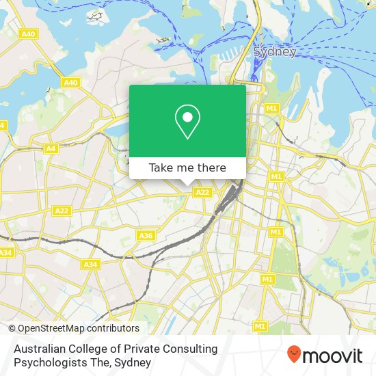 Australian College of Private Consulting Psychologists The map