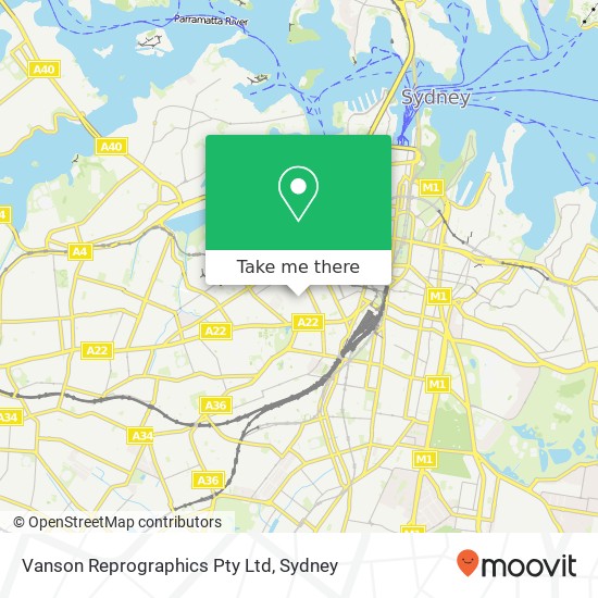 Vanson Reprographics Pty Ltd map