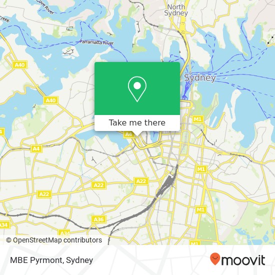 MBE Pyrmont map