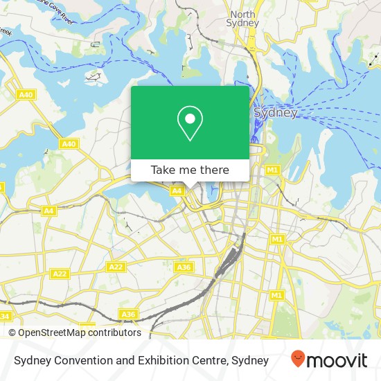 Mapa Sydney Convention and Exhibition Centre