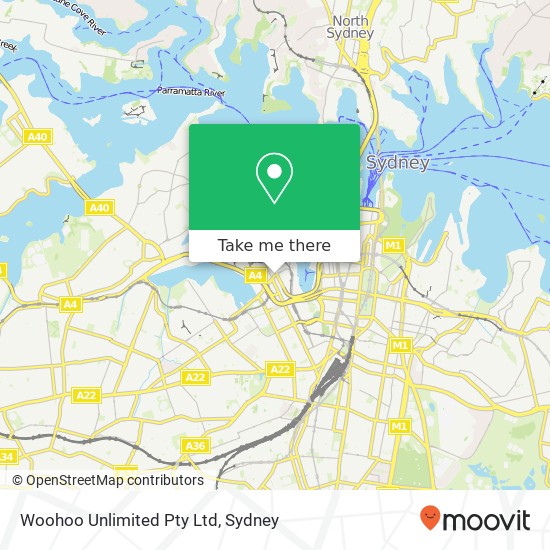 Mapa Woohoo Unlimited Pty Ltd