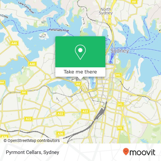 Pyrmont Cellars map