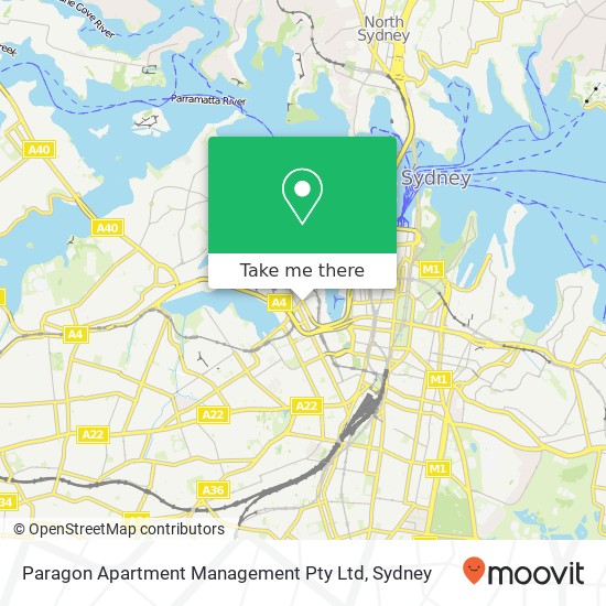 Mapa Paragon Apartment Management Pty Ltd