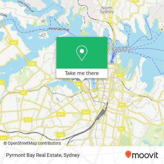 Pyrmont Bay Real Estate map