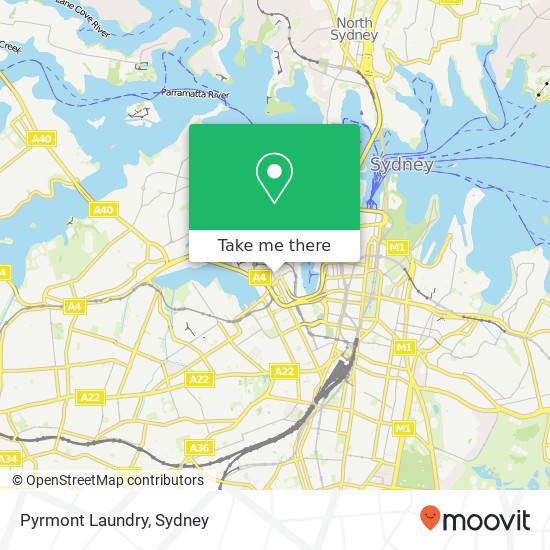 Mapa Pyrmont Laundry