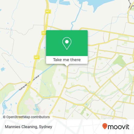 Mannies Cleaning map