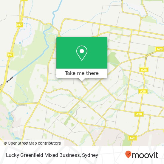 Lucky Greenfield Mixed Business map