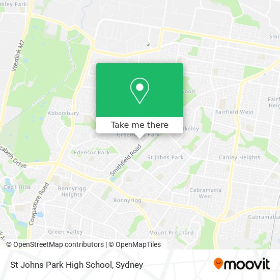 St Johns Park High School map