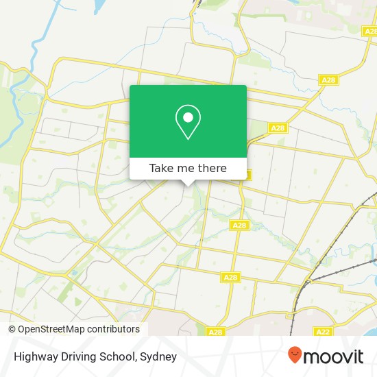 Mapa Highway Driving School