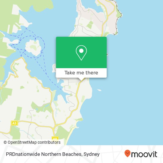 PRDnationwide Northern Beaches map