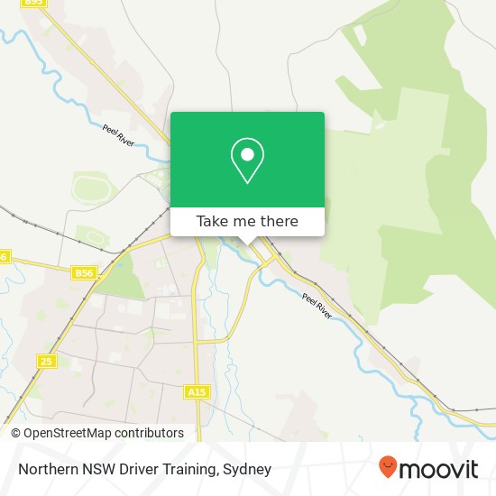 Northern NSW Driver Training map