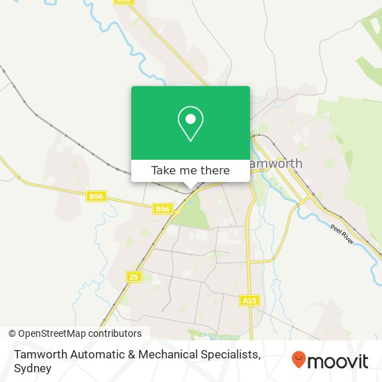 Mapa Tamworth Automatic & Mechanical Specialists