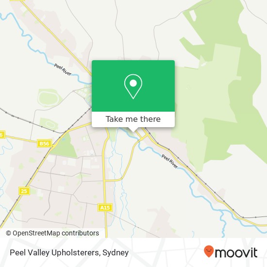 Peel Valley Upholsterers map