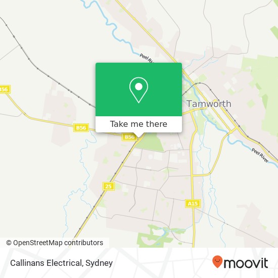 Callinans Electrical map