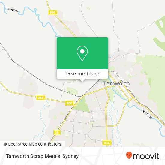 Mapa Tamworth Scrap Metals