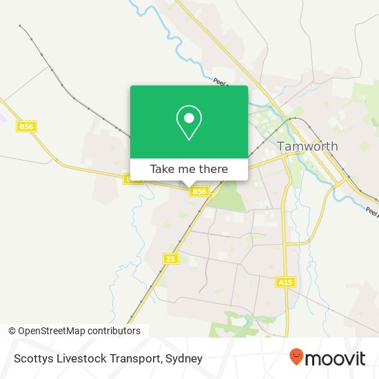 Mapa Scottys Livestock Transport