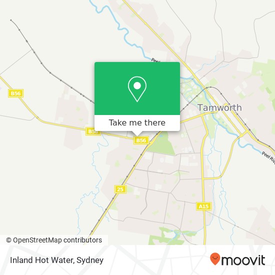Inland Hot Water map