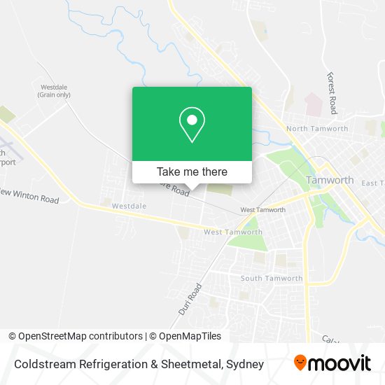 Coldstream Refrigeration & Sheetmetal map