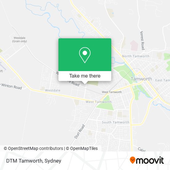 DTM Tamworth map