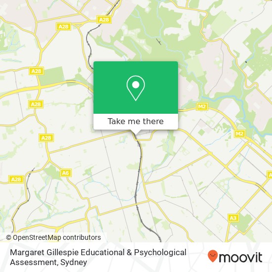 Margaret Gillespie Educational & Psychological Assessment map