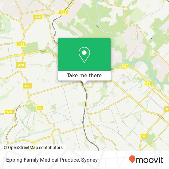 Epping Family Medical Practice map