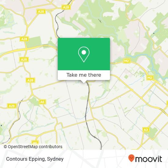 Contours Epping map