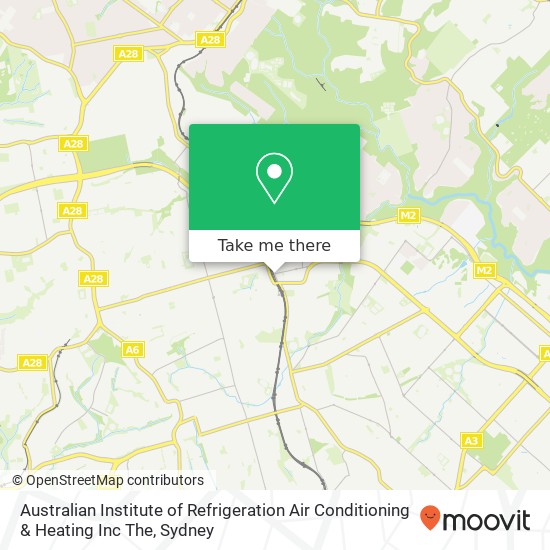 Mapa Australian Institute of Refrigeration Air Conditioning & Heating Inc The