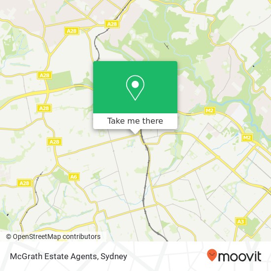 Mapa McGrath Estate Agents